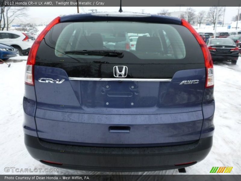Twilight Blue Metallic / Gray 2013 Honda CR-V LX AWD