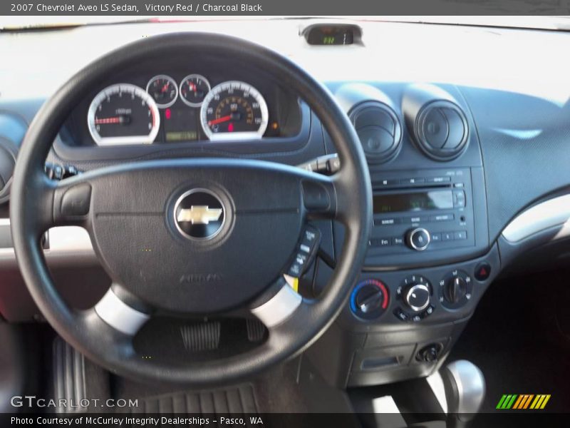 Victory Red / Charcoal Black 2007 Chevrolet Aveo LS Sedan