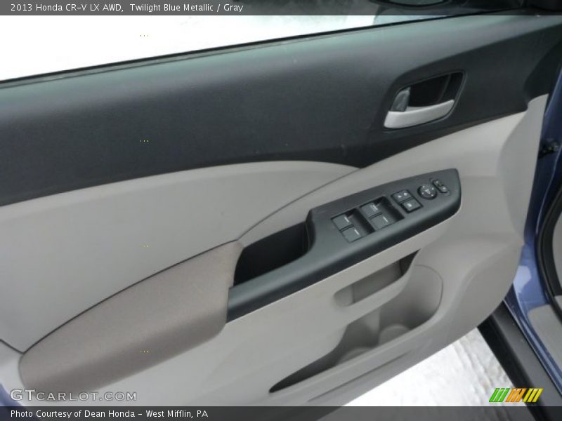 Twilight Blue Metallic / Gray 2013 Honda CR-V LX AWD