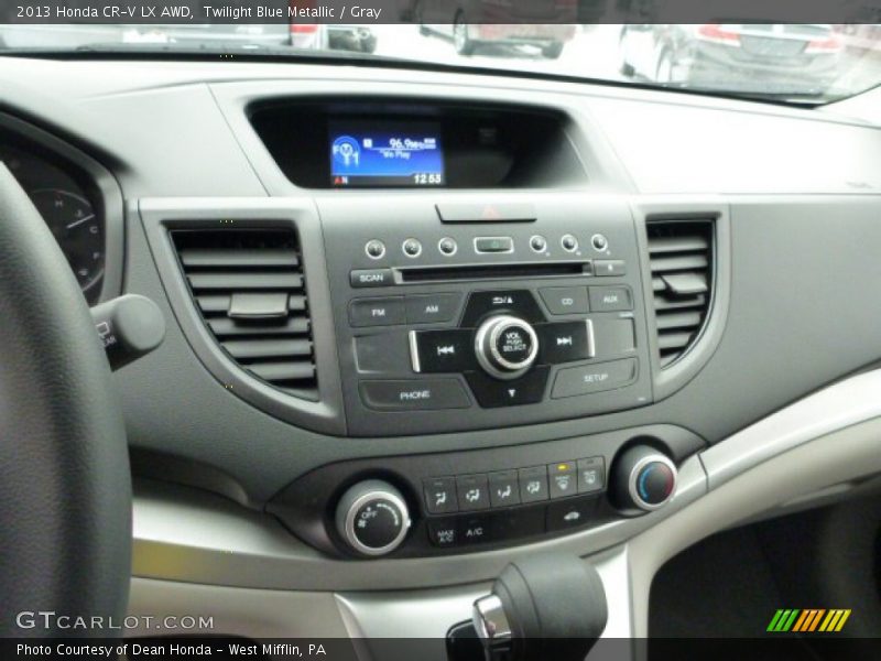 Twilight Blue Metallic / Gray 2013 Honda CR-V LX AWD