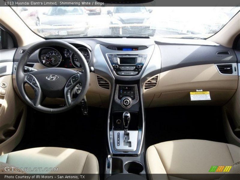 Shimmering White / Beige 2013 Hyundai Elantra Limited