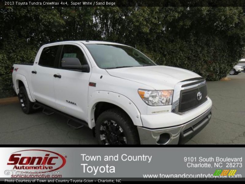 Super White / Sand Beige 2013 Toyota Tundra CrewMax 4x4