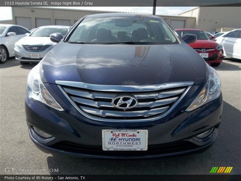 Indigo Night Blue / Gray 2013 Hyundai Sonata SE