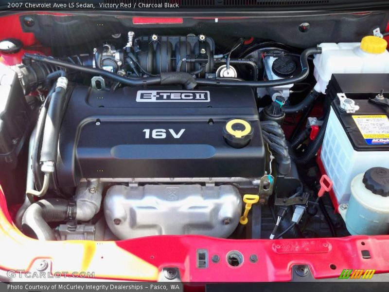 Victory Red / Charcoal Black 2007 Chevrolet Aveo LS Sedan