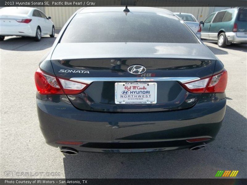 Pacific Blue Pearl / Gray 2013 Hyundai Sonata SE