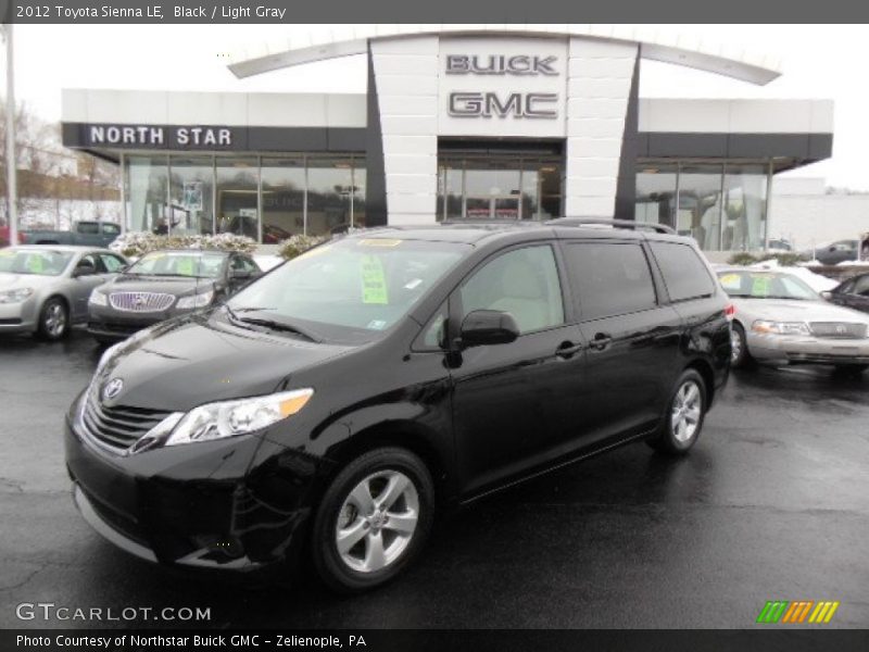 Black / Light Gray 2012 Toyota Sienna LE