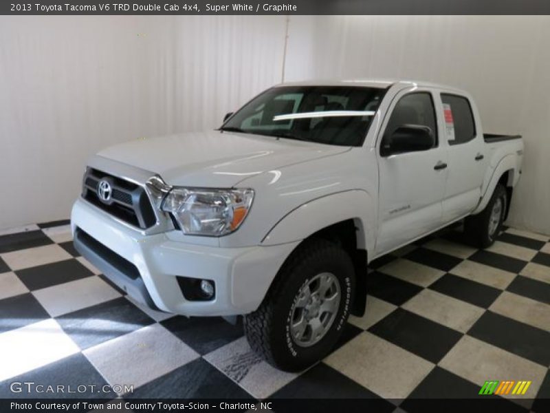 Super White / Graphite 2013 Toyota Tacoma V6 TRD Double Cab 4x4