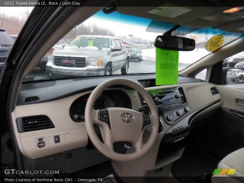 Black / Light Gray 2012 Toyota Sienna LE