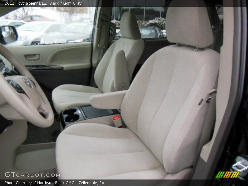 Front Seat of 2012 Sienna LE