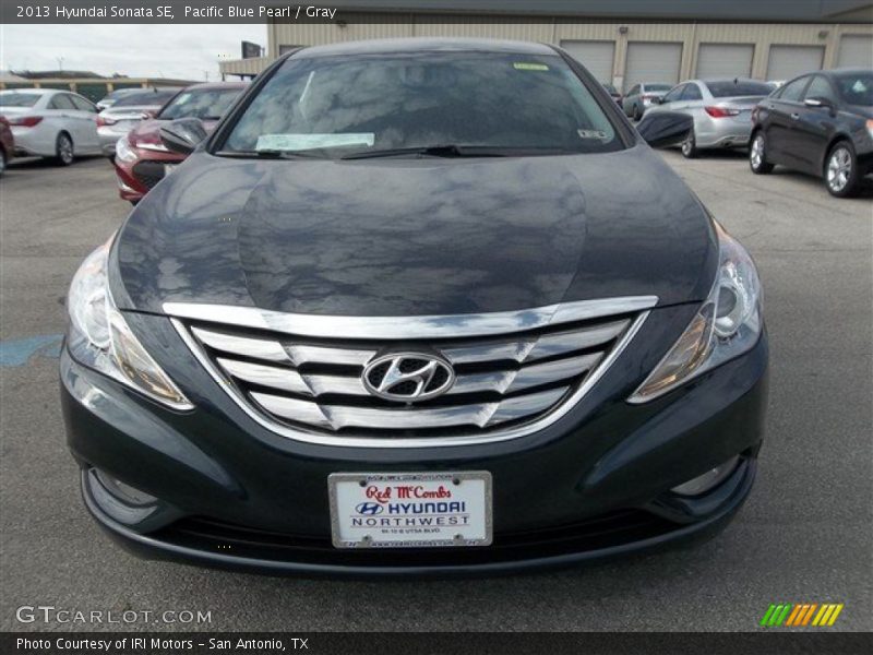 Pacific Blue Pearl / Gray 2013 Hyundai Sonata SE