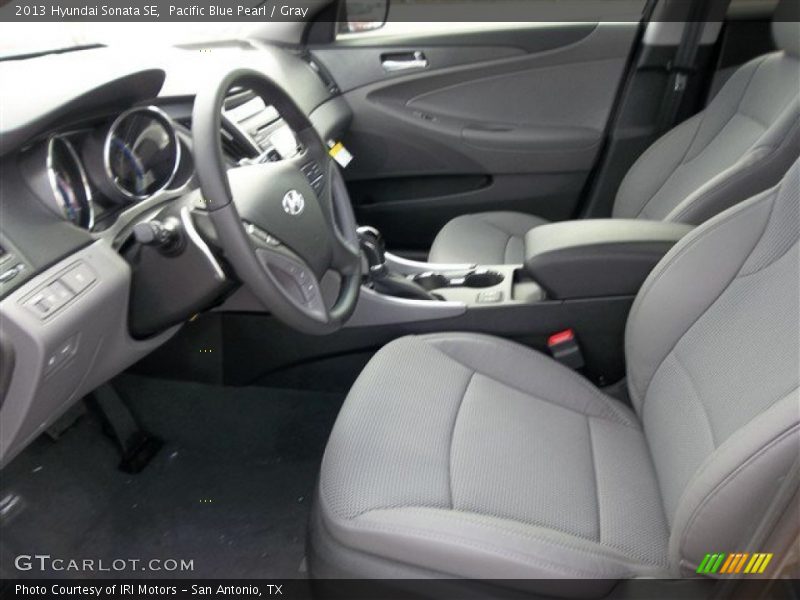 Pacific Blue Pearl / Gray 2013 Hyundai Sonata SE