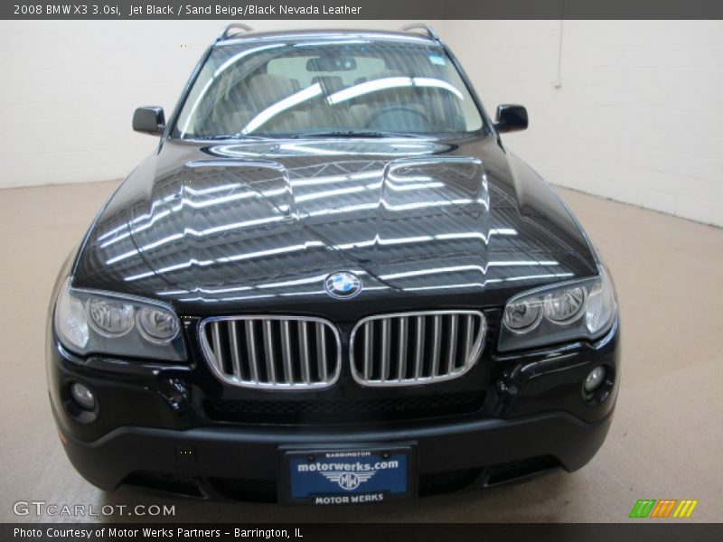 Jet Black / Sand Beige/Black Nevada Leather 2008 BMW X3 3.0si
