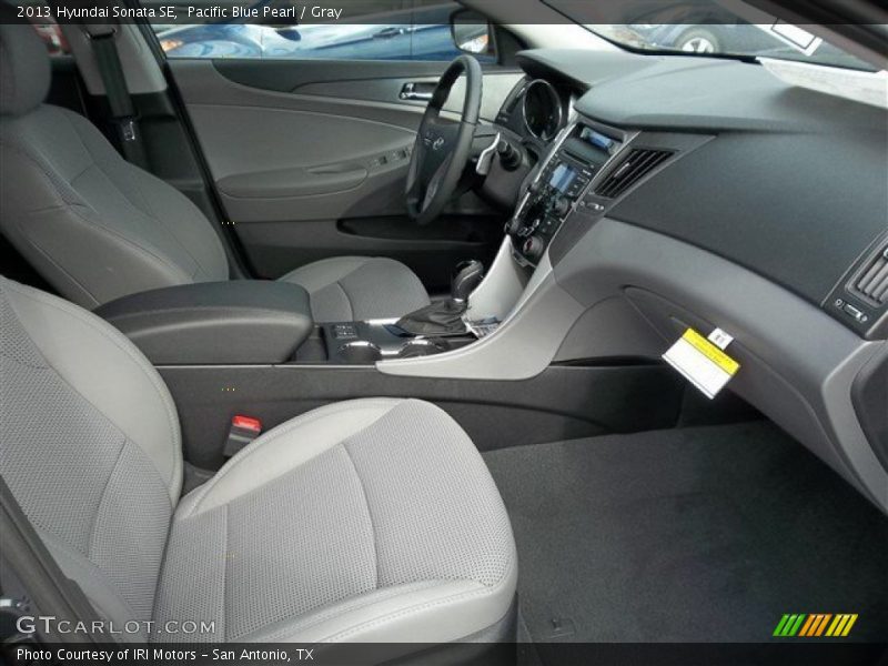 Pacific Blue Pearl / Gray 2013 Hyundai Sonata SE