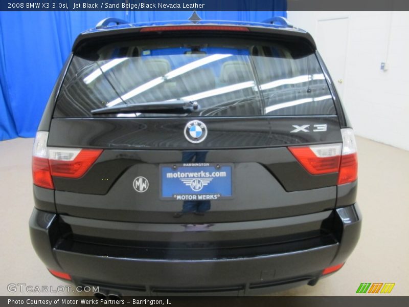 Jet Black / Sand Beige/Black Nevada Leather 2008 BMW X3 3.0si