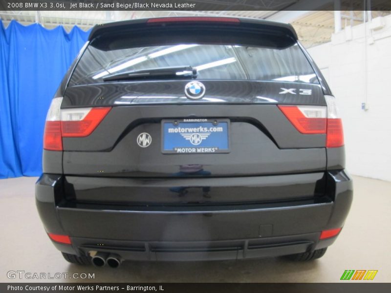 Jet Black / Sand Beige/Black Nevada Leather 2008 BMW X3 3.0si