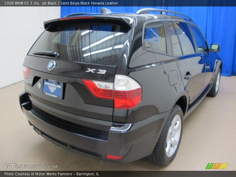 Jet Black / Sand Beige/Black Nevada Leather 2008 BMW X3 3.0si