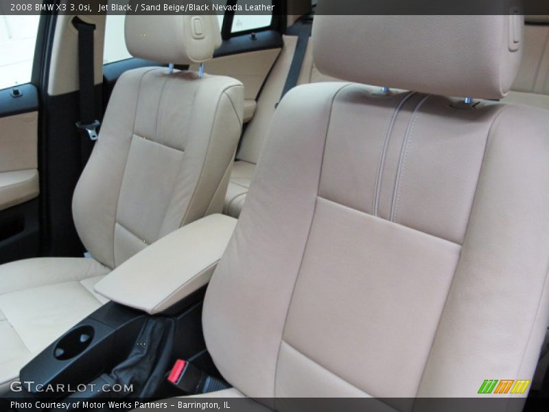 Jet Black / Sand Beige/Black Nevada Leather 2008 BMW X3 3.0si