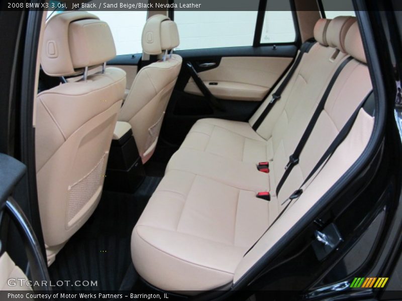 Jet Black / Sand Beige/Black Nevada Leather 2008 BMW X3 3.0si