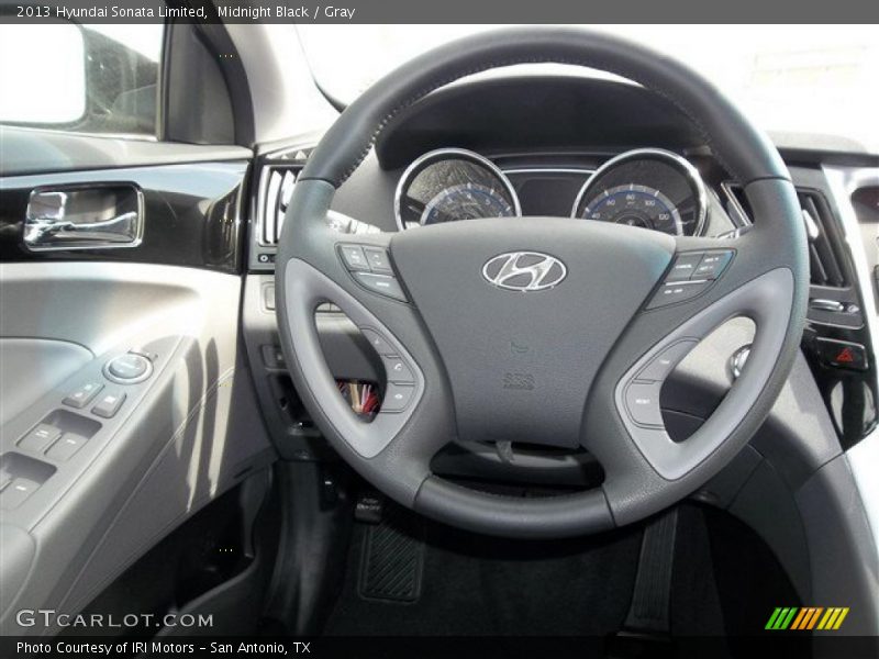Midnight Black / Gray 2013 Hyundai Sonata Limited