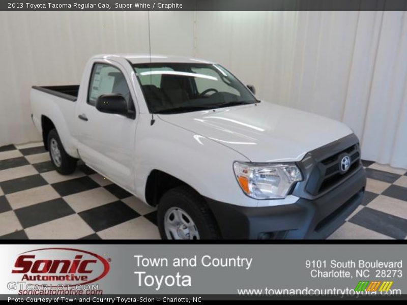 Super White / Graphite 2013 Toyota Tacoma Regular Cab
