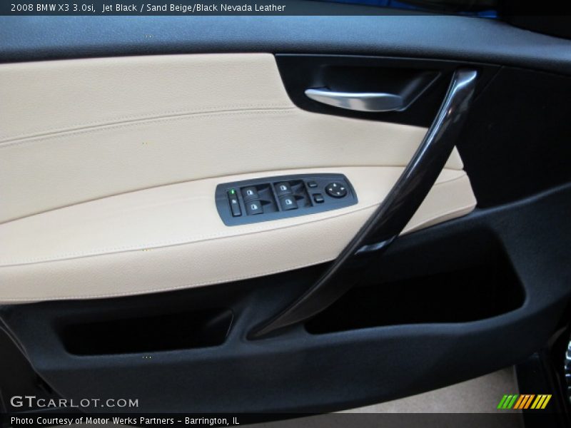 Jet Black / Sand Beige/Black Nevada Leather 2008 BMW X3 3.0si