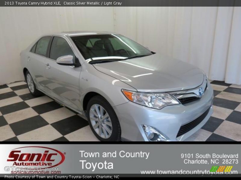 Classic Silver Metallic / Light Gray 2013 Toyota Camry Hybrid XLE