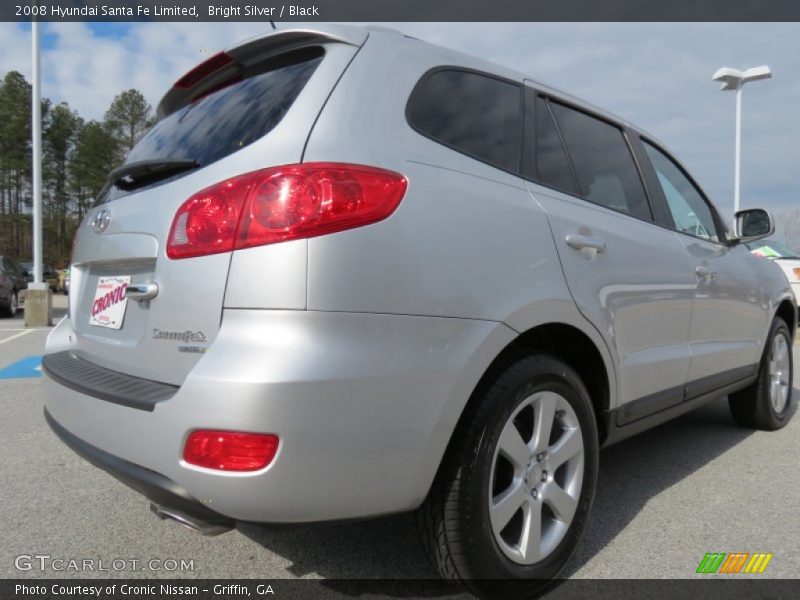 Bright Silver / Black 2008 Hyundai Santa Fe Limited