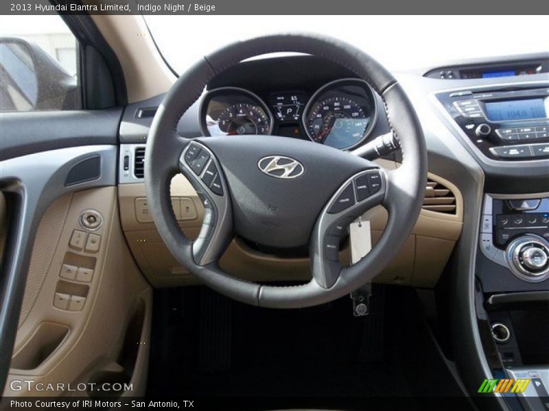 Indigo Night / Beige 2013 Hyundai Elantra Limited