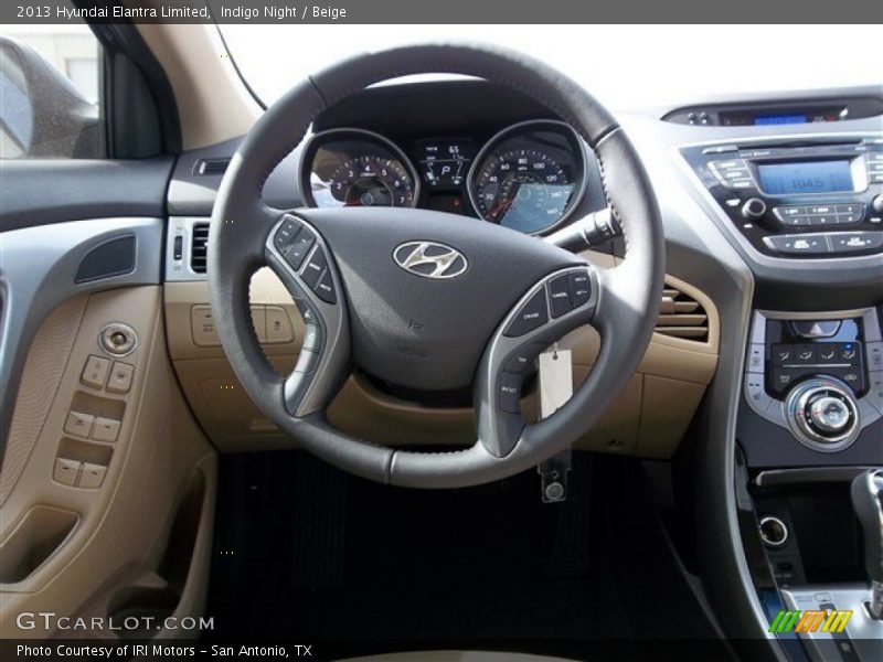 Indigo Night / Beige 2013 Hyundai Elantra Limited