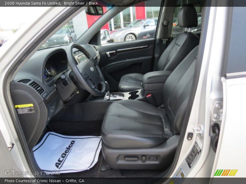 Bright Silver / Black 2008 Hyundai Santa Fe Limited