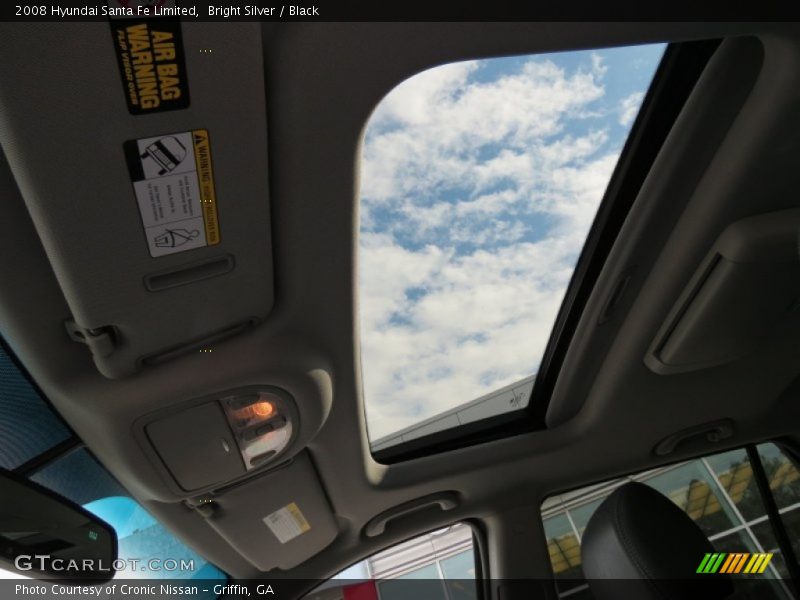 Bright Silver / Black 2008 Hyundai Santa Fe Limited