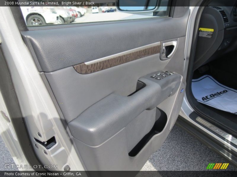 Bright Silver / Black 2008 Hyundai Santa Fe Limited