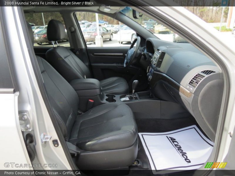Bright Silver / Black 2008 Hyundai Santa Fe Limited