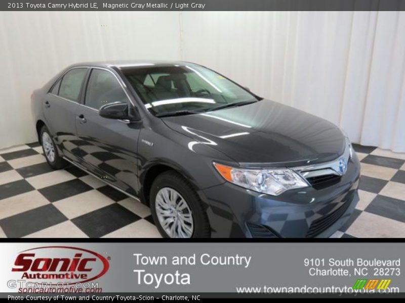 Magnetic Gray Metallic / Light Gray 2013 Toyota Camry Hybrid LE