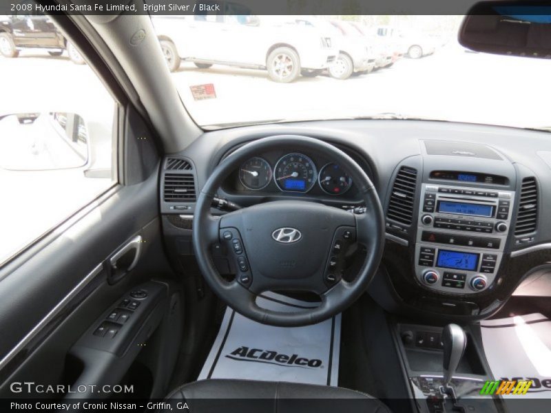 Bright Silver / Black 2008 Hyundai Santa Fe Limited