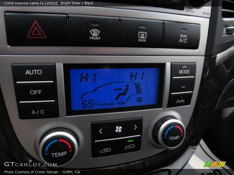 Bright Silver / Black 2008 Hyundai Santa Fe Limited