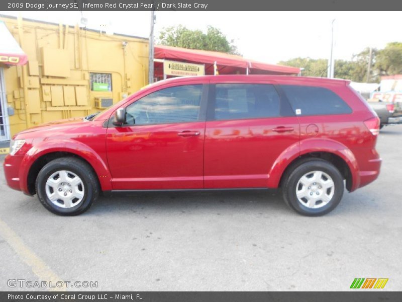 Inferno Red Crystal Pearl / Dark Slate Gray 2009 Dodge Journey SE