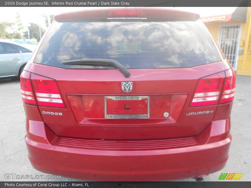 Inferno Red Crystal Pearl / Dark Slate Gray 2009 Dodge Journey SE
