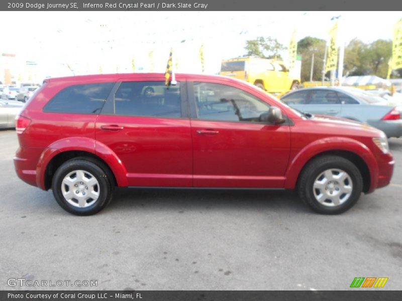 Inferno Red Crystal Pearl / Dark Slate Gray 2009 Dodge Journey SE