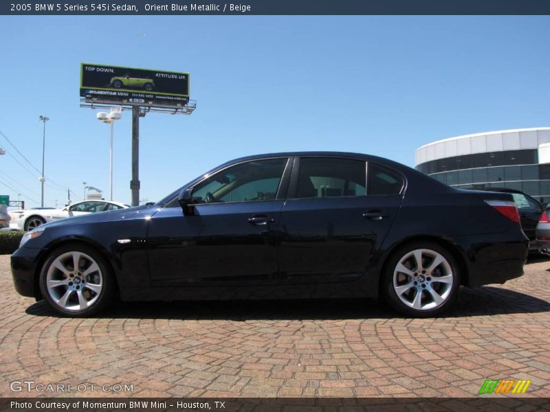 Orient Blue Metallic / Beige 2005 BMW 5 Series 545i Sedan