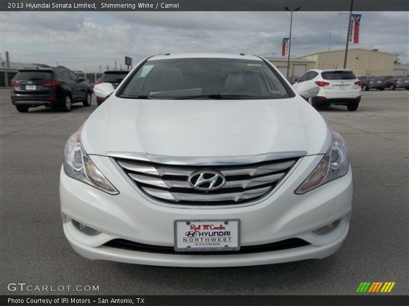 Shimmering White / Camel 2013 Hyundai Sonata Limited