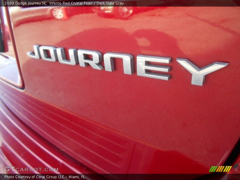 Inferno Red Crystal Pearl / Dark Slate Gray 2009 Dodge Journey SE