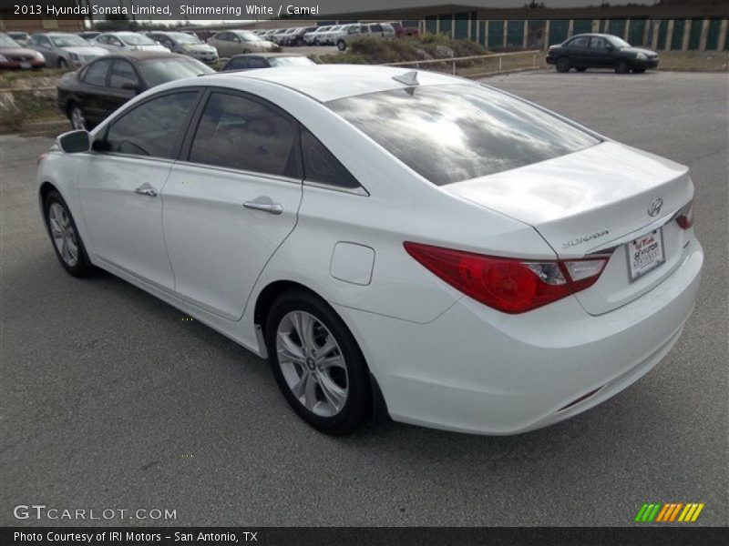 Shimmering White / Camel 2013 Hyundai Sonata Limited