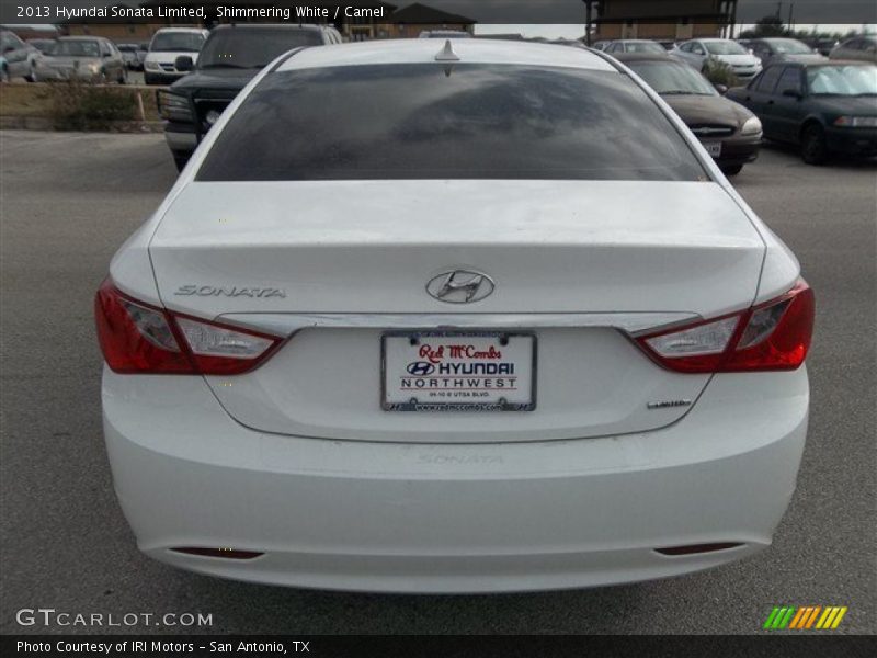Shimmering White / Camel 2013 Hyundai Sonata Limited