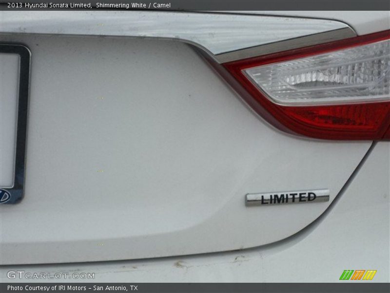 Shimmering White / Camel 2013 Hyundai Sonata Limited