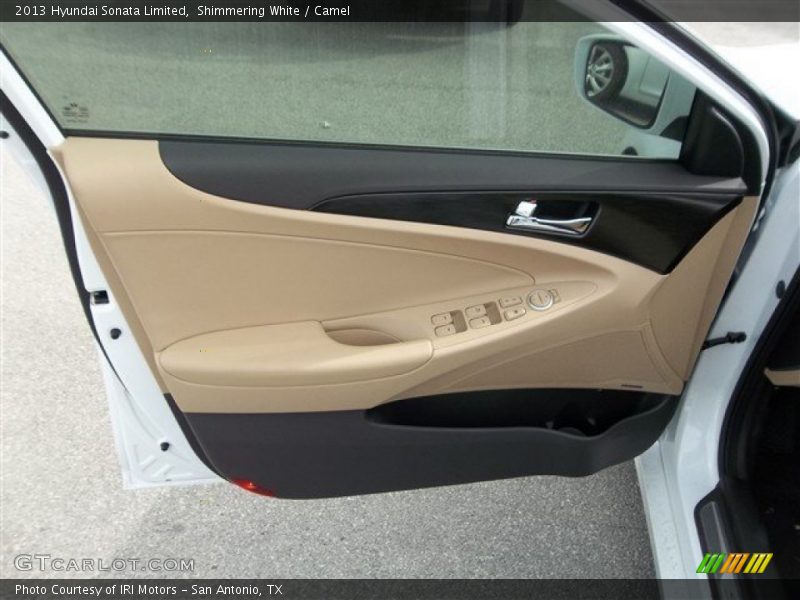 Shimmering White / Camel 2013 Hyundai Sonata Limited