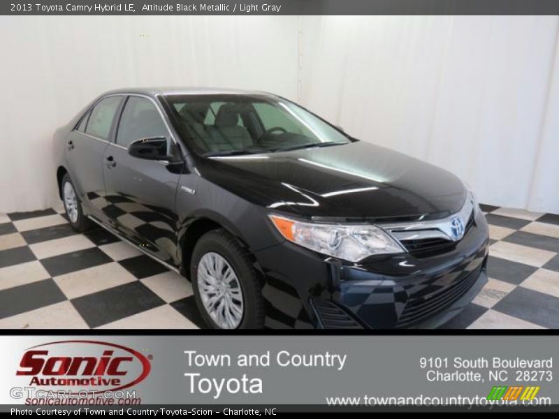 Attitude Black Metallic / Light Gray 2013 Toyota Camry Hybrid LE