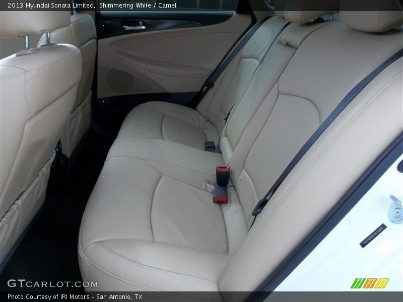 Shimmering White / Camel 2013 Hyundai Sonata Limited