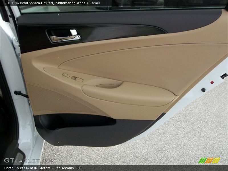Shimmering White / Camel 2013 Hyundai Sonata Limited