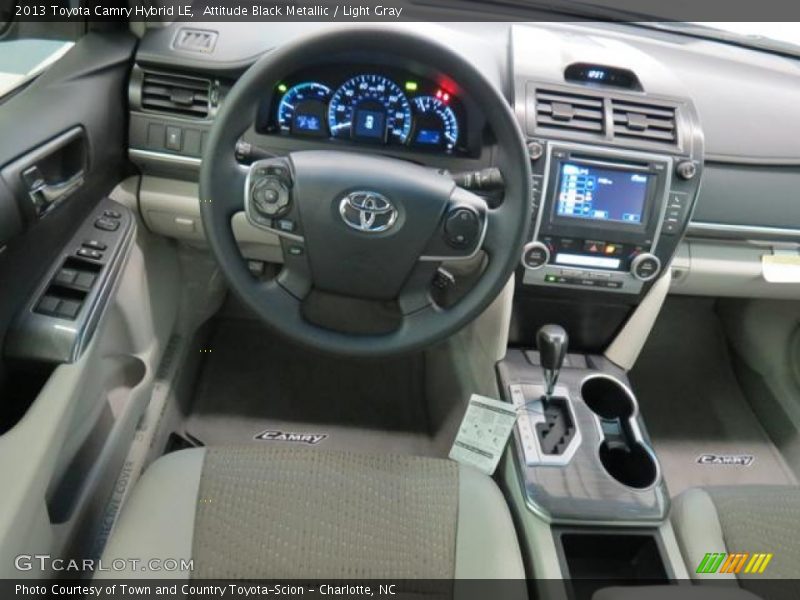 Attitude Black Metallic / Light Gray 2013 Toyota Camry Hybrid LE